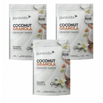 3x Granola Coconut Classic Vanilla-180g Puravida-Pura Vida