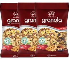 3x Granola sem Gluten WS NATURAIS 350g