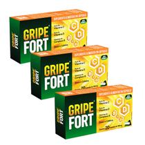 3x Gripe Fort 500mg Eurofito Vitamina B C D c/ 20 Cápsulas