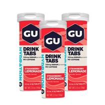 3x Gu Energy Tabs Hidroeletrolítico Morango e Limão