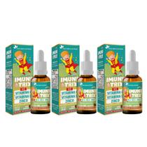 3x ImuniTrix Kids - Vitamina C + Zinco + Vitamina D3 30ml - Flora nativa do brasil