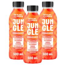 3x Isotônico Jungle Endurance Plant Power Tangerina 500ml