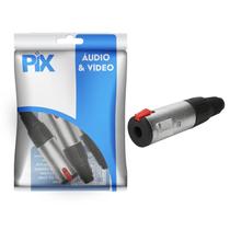 3X Jack J10/P10 Fêmea Mono/Estéreo C/Trava - Profissional