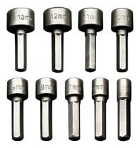 3X Jogo 9 Bits Soquete Canhão Cachimbo 5 A 13Mm P/Parafusade 3X Jogo 9 Bits Soquete Canhão Cachimbo 5 A 13Mm P/Parafusade