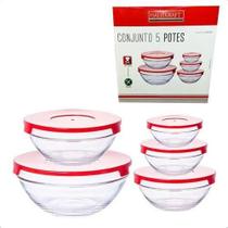 3X Jogo De Potes Marmita De Vidro 5 Pçs C/Tampa Jgpo-007 Cor 3X Jogo De Potes Marmita De Vidro 5 Pçs C/Tampa Jgpo-007 Cor