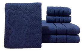 3X Jogo De Toalhas Felpudas 5 Pçs: 2 Banho + 2 Rosto + 1 Tap 3X Jogo De Toalhas Felpudas 5 Pçs: 2 Banho + 2 Rosto + 1 Tap