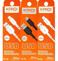 3X Kit 10 Cabos Usb Carregador Tipo C Rápido Kaidi 3X Kit 10 Cabos Usb Carregador Tipo C Rápido Kaidi