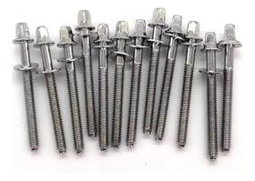 3X Kit 10 Parafusos Para Tom Surdo De Bateria Cromado Premiu