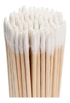 3X Kit 100 Palitos Com Algodão Para Limpeza Henna Unha Cílio