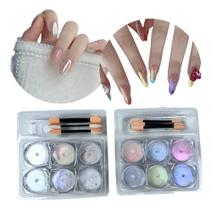 3X Kit 12 Pó Asa Borboleta Decoração Coloridos Com Pincéis 3X Kit 12 Pó Asa Borboleta Decoração Coloridos Com Pincéis