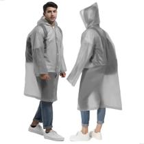 3X Kit 2 Capa De Chuva Reforçada Pvc Transparente Unisex 3X Kit 2 Capa De Chuva Reforçada Pvc Transparente Unisex