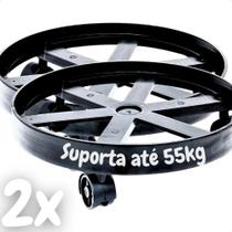 3X Kit 2 Suportes Para Botijão De Gás Vasos Galão Base Com R