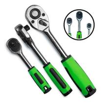 3X Kit 3 Jogo Chave Catraca Idea Id-4776H Combinada Cromado