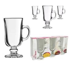 3X Kit 3 Taças Vidro Xícara Dolce Gusto Café Capuccino 120Ml 3X Kit 3 Taças Vidro Xícara Dolce Gusto Café Capuccino 120Ml