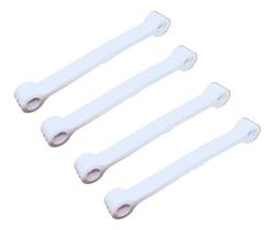 3X Kit 4 Peças Tirantes Borrachas Branca Brastemp E Consul