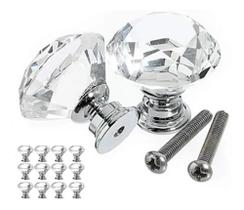 3X Kit 4 Puxador Cristal Para Armario Graveta Moveis 30Mm