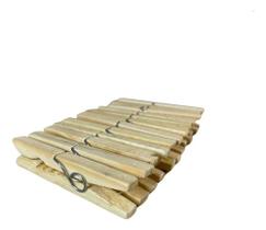 3X Kit 48 Un Prendedores Pregadores Grande Roupas Madeira