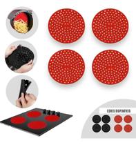 3X Kit 4Un Protetor De Fogão Silicone Indução Cooktop Redond