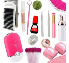 3X Kit Alongamento Completo Extensão De Cílios Iniciante Fio 3X Kit Alongamento Completo Extensão De Cílios Iniciante Fio