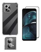 3X Kit Capa Capinha + Pelicula 3D + P Camera Para Moto G84 5