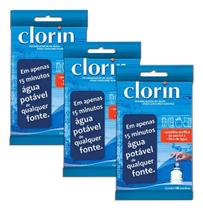 3X Kit Com 3 Cartelas Pastilhas Purificadoras De Água Clorin