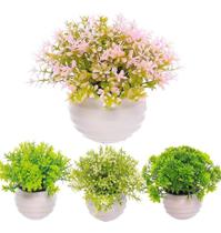 3X Kit Com 4 Vasos Vasinho Flores Artificiais Para Decoração