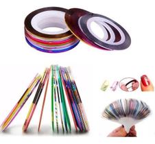 3X Kit Com 5 Fitilhos Para Decoração De Unhas Nail Art