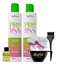 3X Kit Escova Progressiva Sem Formol Pro Liss Selagem Orgâni