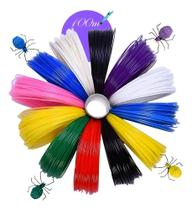 3X Kit Pla 10 Cores Filamento Refil Caneta 3D Cores Variadas