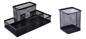 3X Kit Porta Caneta Organizador De Mesa Escritório - Aramada