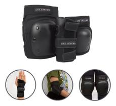 3X Kit Proteção Adulto Patins Skate Joelheira Cotoveleira Mu