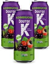 3x Kombucha Guaraná e Açaí 350ml Doutor K