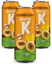 3x Kombucha Maracujá 350ml Doutor K 3x Kombucha Maracujá 350ml Doutor K