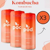 3x Kombucha Sabor Uva Lata 310ml Pod Kombucha