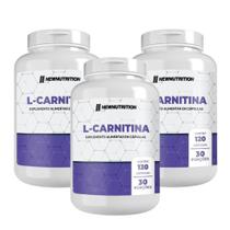 3x L-carnitina 120 Cápsulas 2000mg New Nutrition