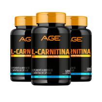 3x L-Carnitina (120 cápsulas) - AGE - (120 cápsulas) - AGE