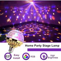 3X Lâmpada Bola Giratória Rgb Luz de Led Estágio Disco Festa 3X Lâmpada Bola Giratória Rgb Luz de Led Estágio Disco Festa
