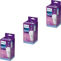 3x Lampada Led Bulbo Philips 22w(eq 140w) 2300l Luz-fria 6500k 3x Lampada Led Bulbo Philips 22w(eq 140w) 2300l Luz-fria 6500k