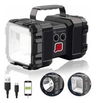 3X Lanterna Holofote Super Potente Led Recarregável 40W Fluo