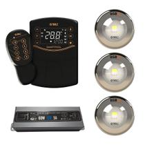 3x led rgbw 15w tholz + fonte 60w + smartpool