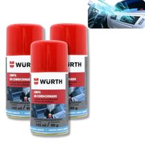3x Limpa Higieniza Ar Condicionado Automotivo - Wurth