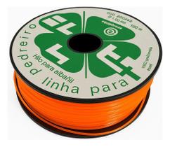 3X Linha De Pedreiro Nylon Lisa 0,80Mm Obras Laranja 100Metr