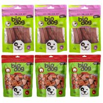 3x Love Bits Frango+ 3x Sensitive Cordeiro com Pato- Bio Dog