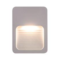 3x Luminária Balizador Fit Slim BRANCO Ip65 Led 2w Para Parede Escada Muro Caixa 4x2 P/ Area Externa E Interna St1337