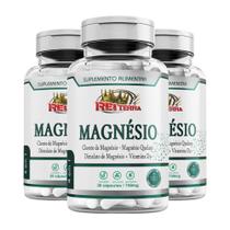 3x Magnesio 4 em 1 750mg 90cps Cloreto Quelato Dimalato Vitamina D 3x Magnesio 4 em 1 750mg 90cps Cloreto Quelato Dimalato Vitamina D