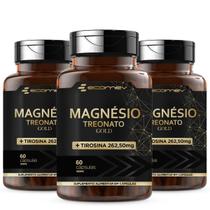 3x Magnesio L Treonina + L Tirosina Gold 500mg 120 Cápsulas Ecomev