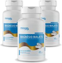 3x Magnésio Malato 60 Cáps 500Mg Promel