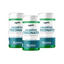 3X Magnésio Treonato Alta Absorção 60 Cápsulas Ayeko