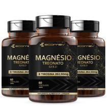 3x Magnesio Treonato + L Tirosina Gold 500mg 120 Cápsulas Ecomev