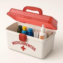 3X Maleta Caixa De Medicamentos Primeiros Socorros Média Nit